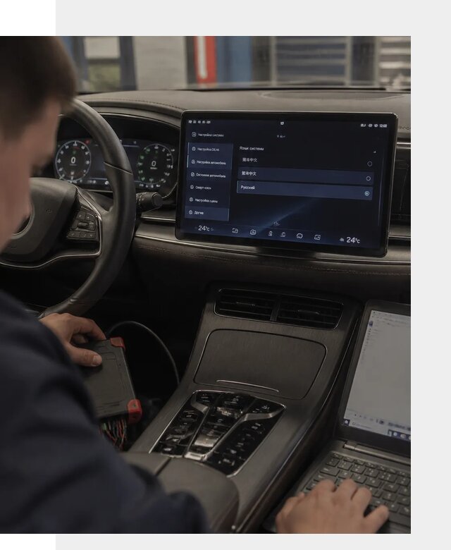 Русификация автомобиля BYD HAN для эксплуатации в Коркине